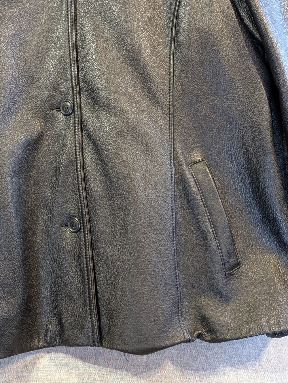 Danier Genuine Leather Coat Women's 3XL Black - Picture 2 of 16